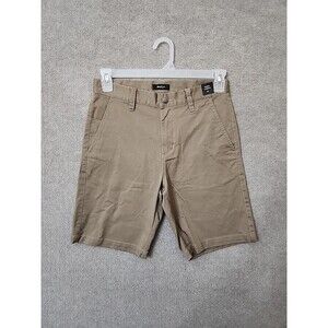 RVCA Weekend Chino Shorts Mens 29 Boys 18 Brown Stretch NEW